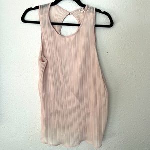 Pale blush pink sleeveless top